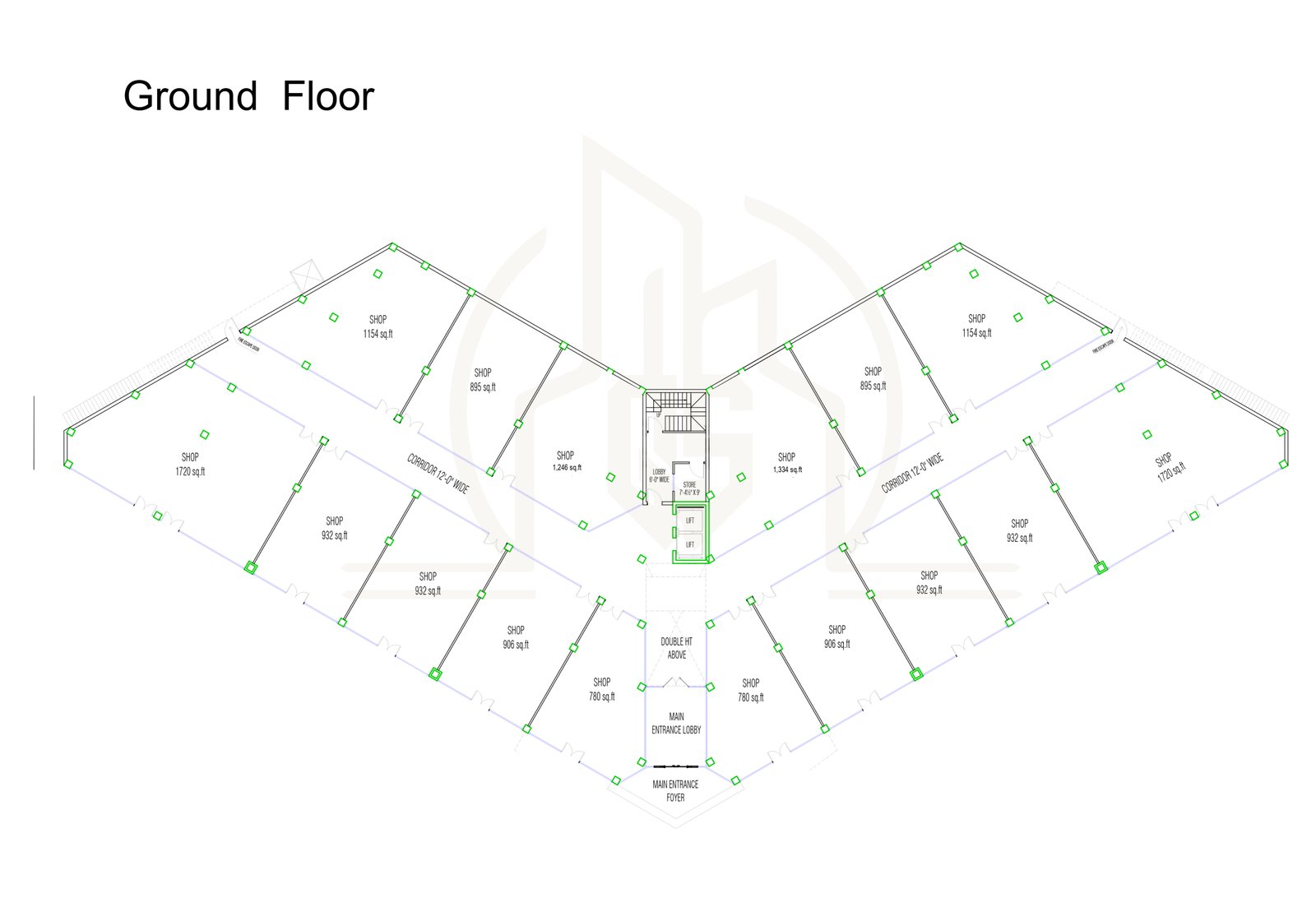 Ground Floor plan view — Version 2