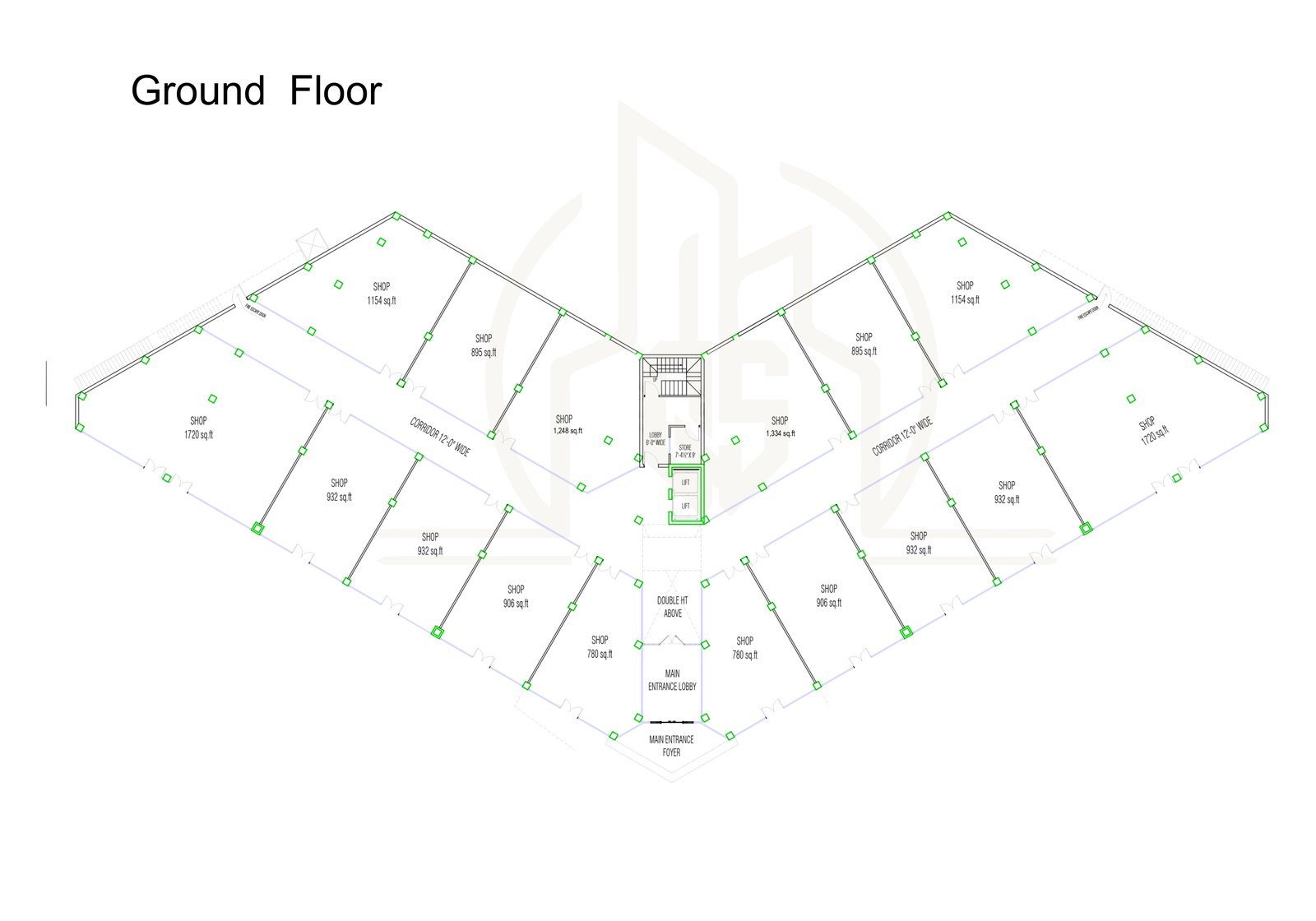 Ground Floor plan view — Version 3