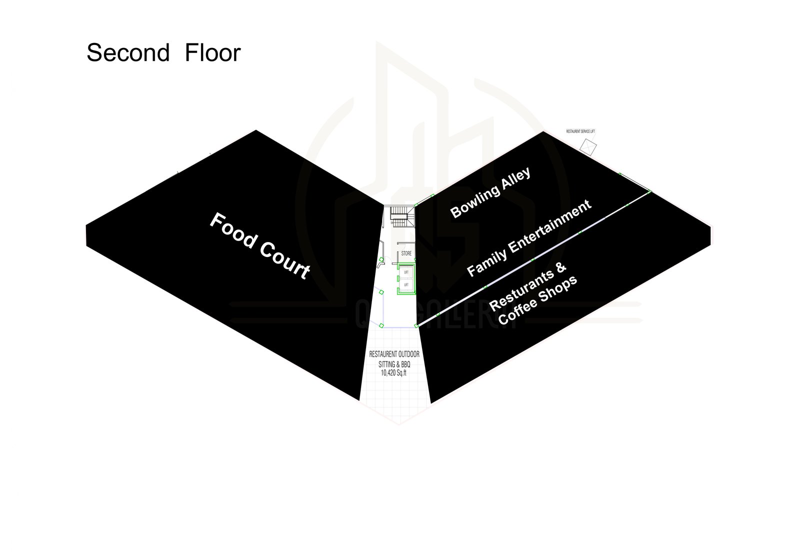 Second Floor plan view - Version 3